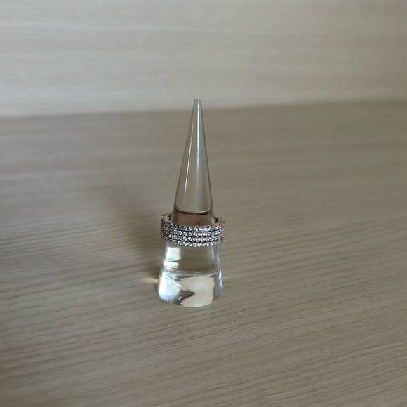 Express Rose Gold Rhinestone Ring 8 - Picture 1 of 9